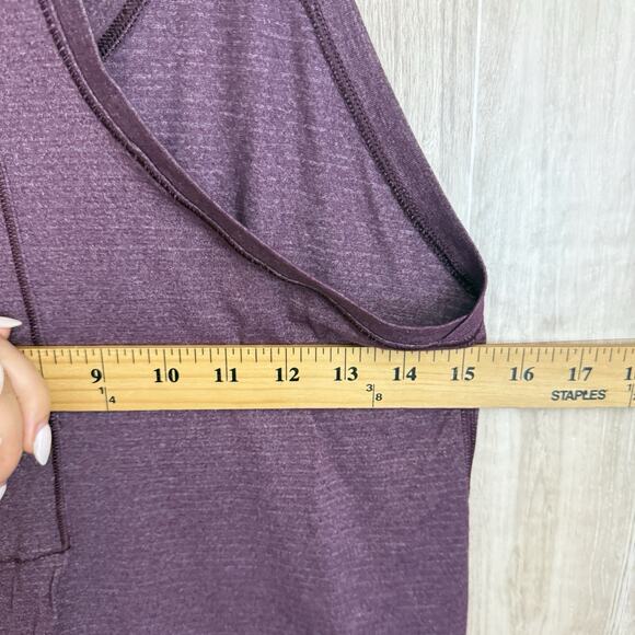 Lululemon Tank Top Women's Size 4 Back Opening Purple Cotton Scoop Neck Gym - Picture 10 of 10